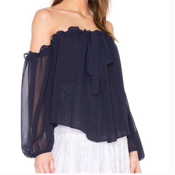 Misa Los Angeles Navy Livey Top - Picture 6 of 10